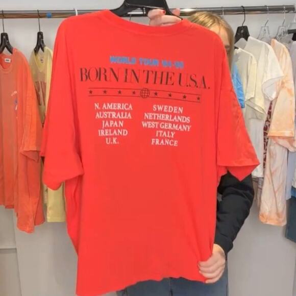 DAYDREAMER Bruce Springsteen AMERICANA Red Tee, One Size, New w/o Tag MSRP $88 - Picture 8 of 10